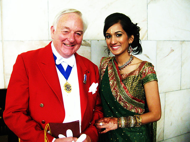 John Grosse Toastmaster at Indian wedding
